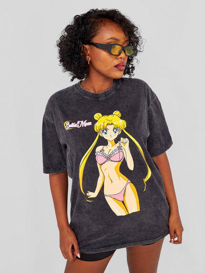 Lola Sailor Moon Graphic Tee - Black - Shopzetu