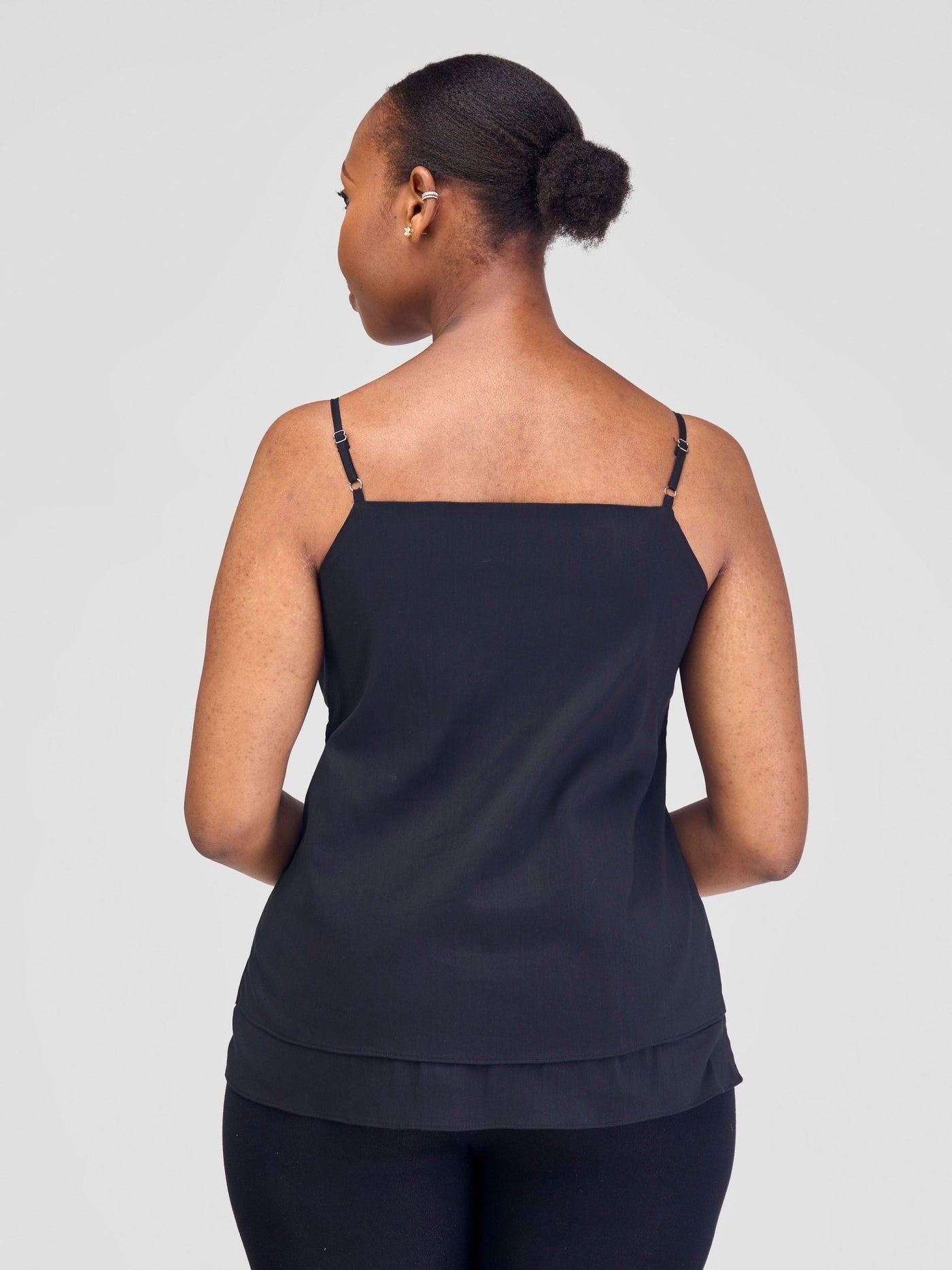Safari Lira Panelled Camisole Top - Black - Shopzetu
