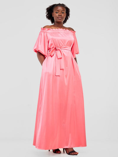 Vivo Sanyu Bubble Sleeve Tent Dress - Pink - Shopzetu