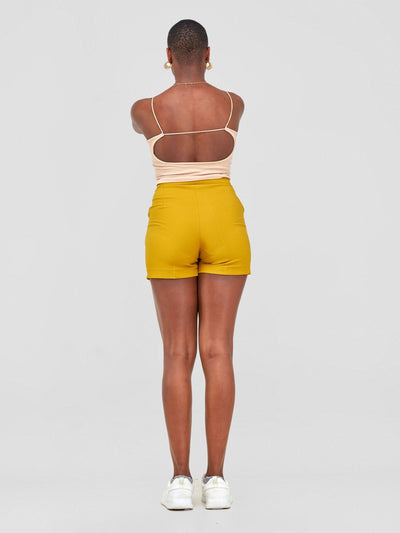 Anika Shorts with Clip - Yellow - Shopzetu