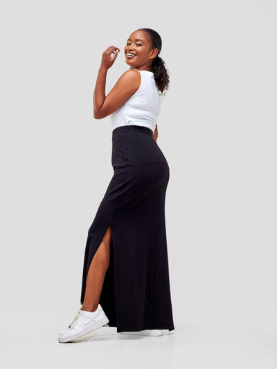 Vivo Jira Maxi Skirt - Black - Shopzetu