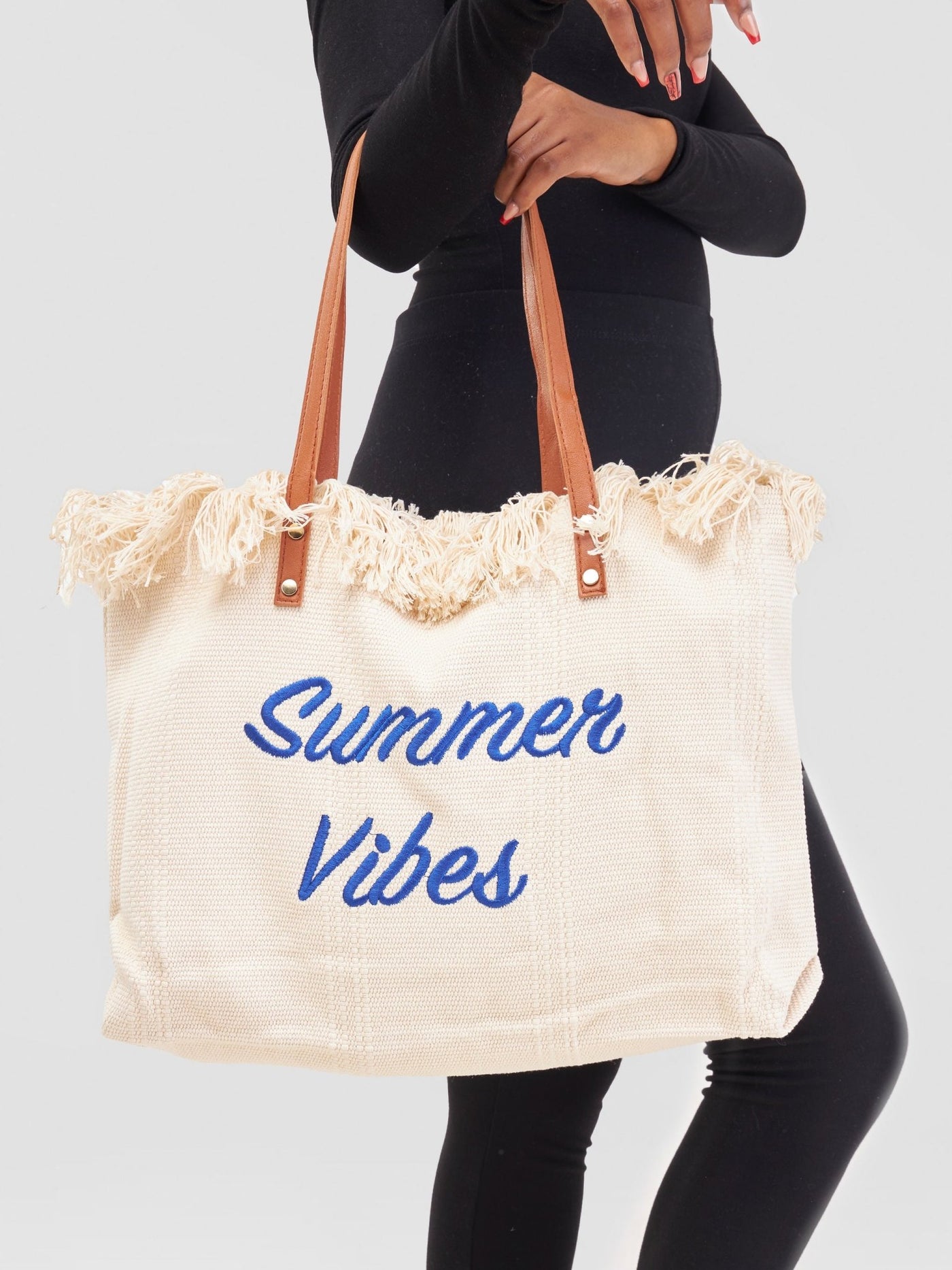 Sayuri Summer Vibes Beach Bag - Beige - Shopzetu