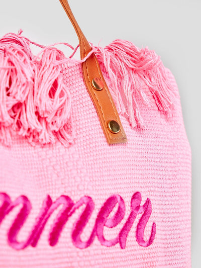 Sayuri Summer Vibes Beach Bag - Pink - Shopzetu