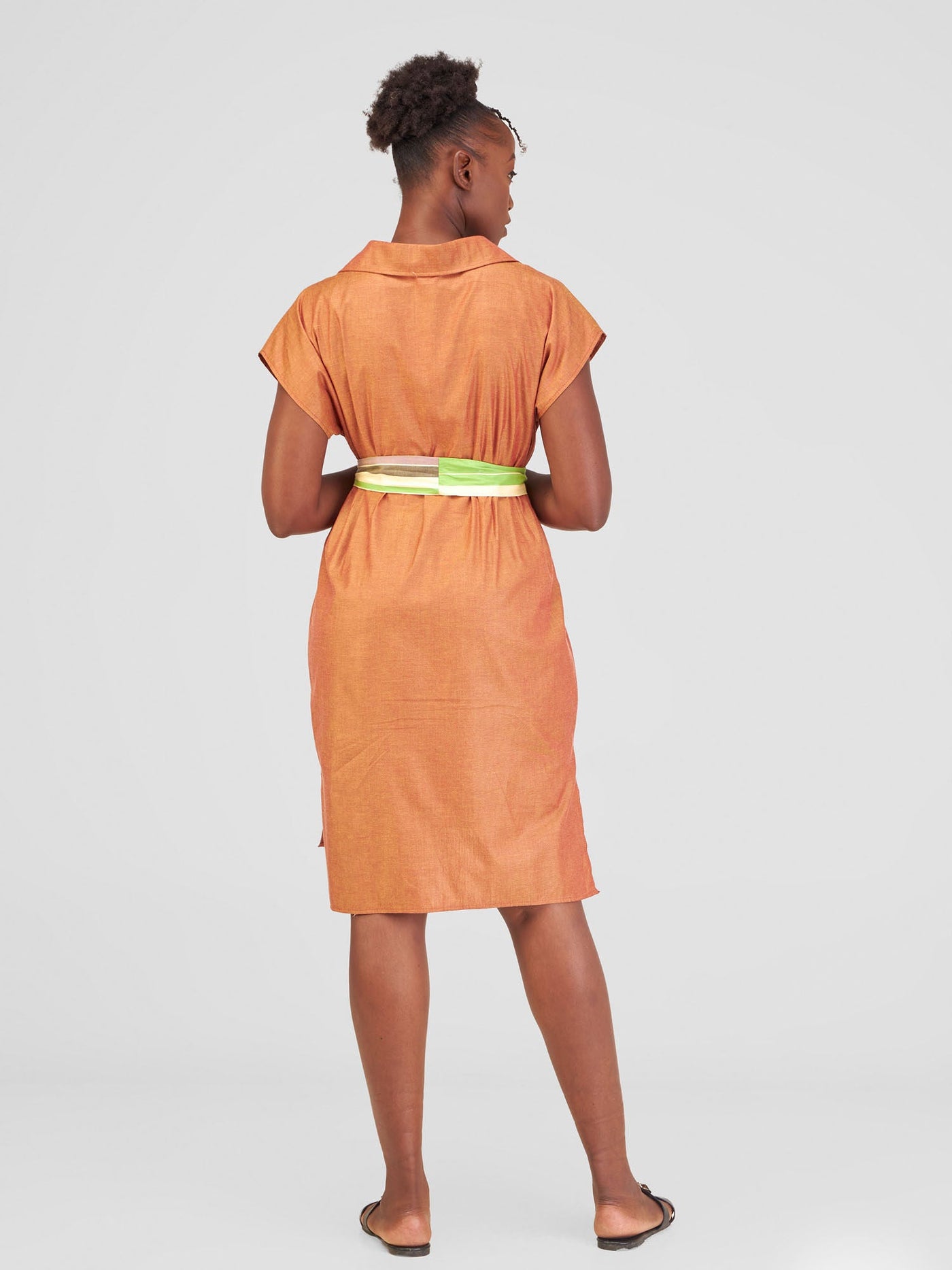 Safari Haya High Low Dress - Rust Koi Print