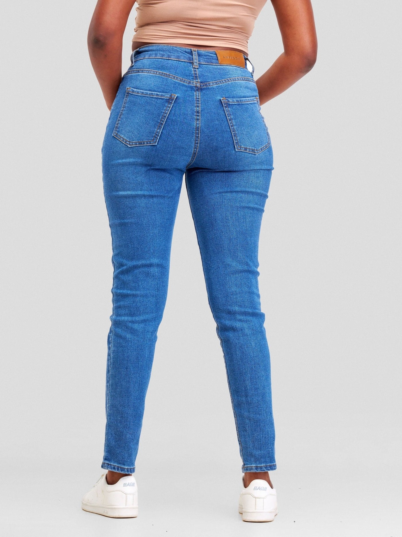 Denim Haven High Rise Skinny Jeans - Light Blue - Shopzetu