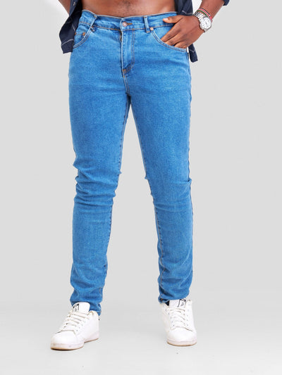 Denim Haven Classic Men's Straight Jeans - Light Blue - Shopzetu