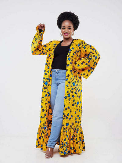 Zola Star Struck Kimono - Yellow - Shopzetu