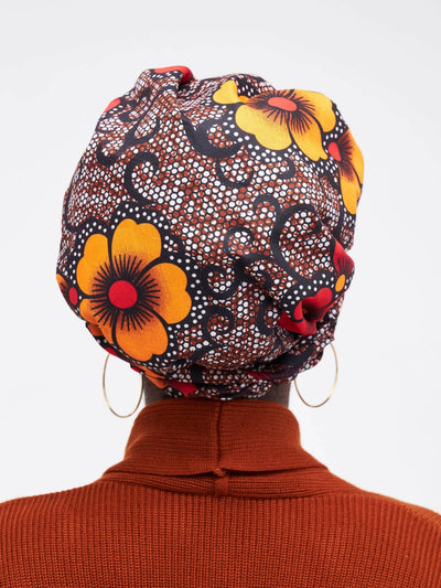 Satin Revolution Ankara Headwrap (Satin Lined) - Multicolored Print - Shopzetu