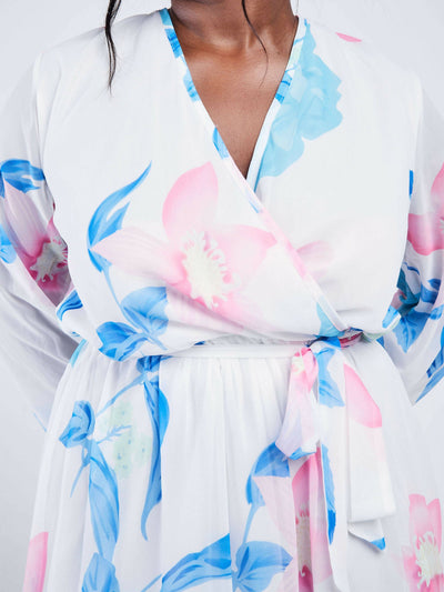 Exclusive Styles Where the Sun Takes Us Maxi Floral Dress - White - Shopzetu