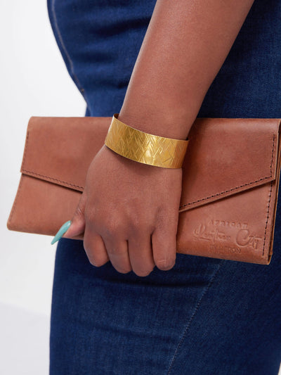 African Leather City Ladies Wallet - Brown - Shop Zetu Kenya