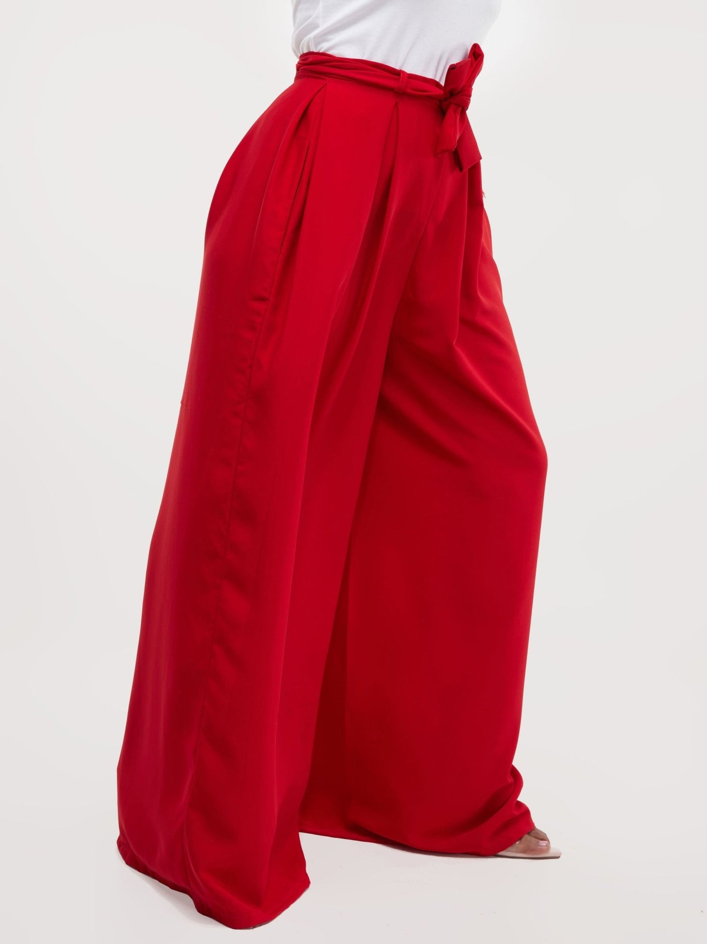 African Yuva Tulips Palazzo Pants - Red - Shopzetu