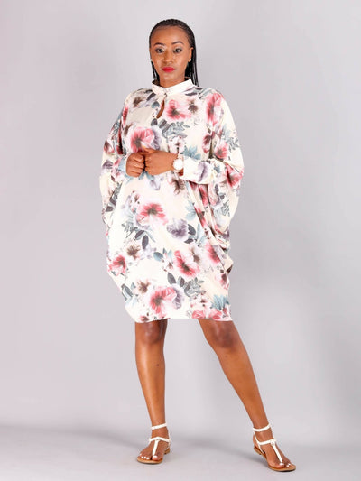 Aramay Mona Keyhole Dress - White - Shopzetu