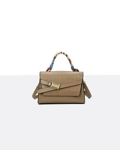Slaks World Fashion Glamed Messanger Handbag - Brown - Shopzetu