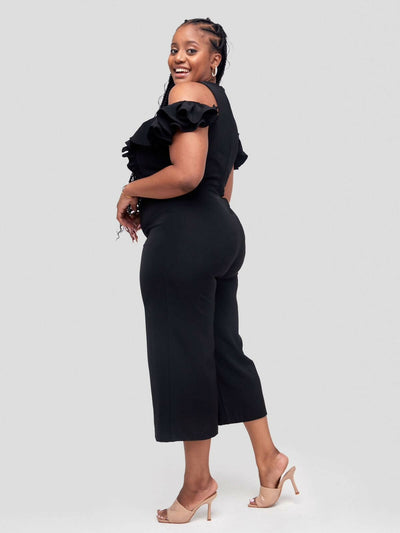 Jem Africa Waithera Culottes Jumpsuit - Black - Shopzetu