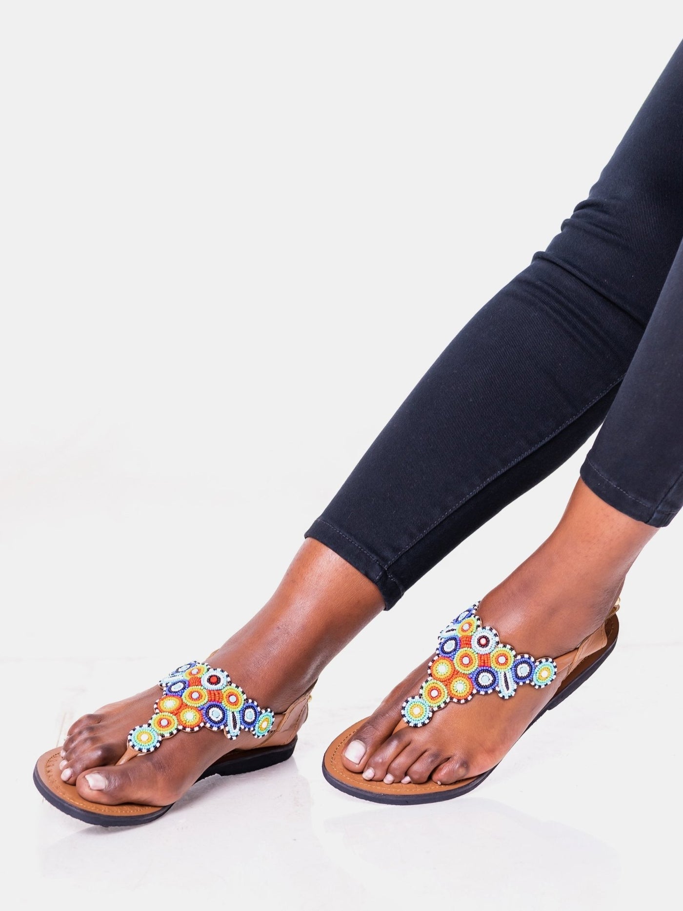 Azu Circle Zip Sandals - Print 1 - Shop Zetu Kenya