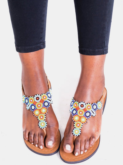 Azu Circle Zip Sandals - Print 1 - Shop Zetu Kenya