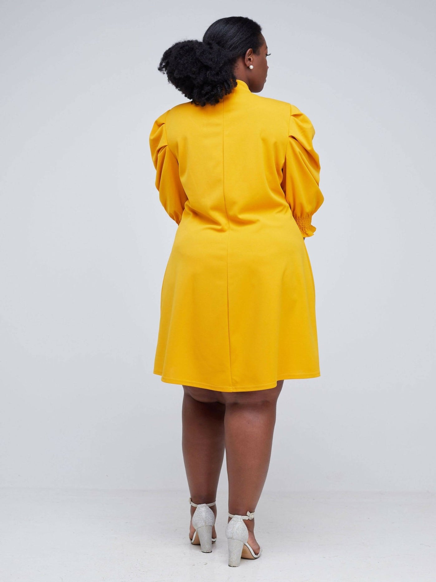 Salok Havilah Waridi Shift Dress - Mustard - Shopzetu