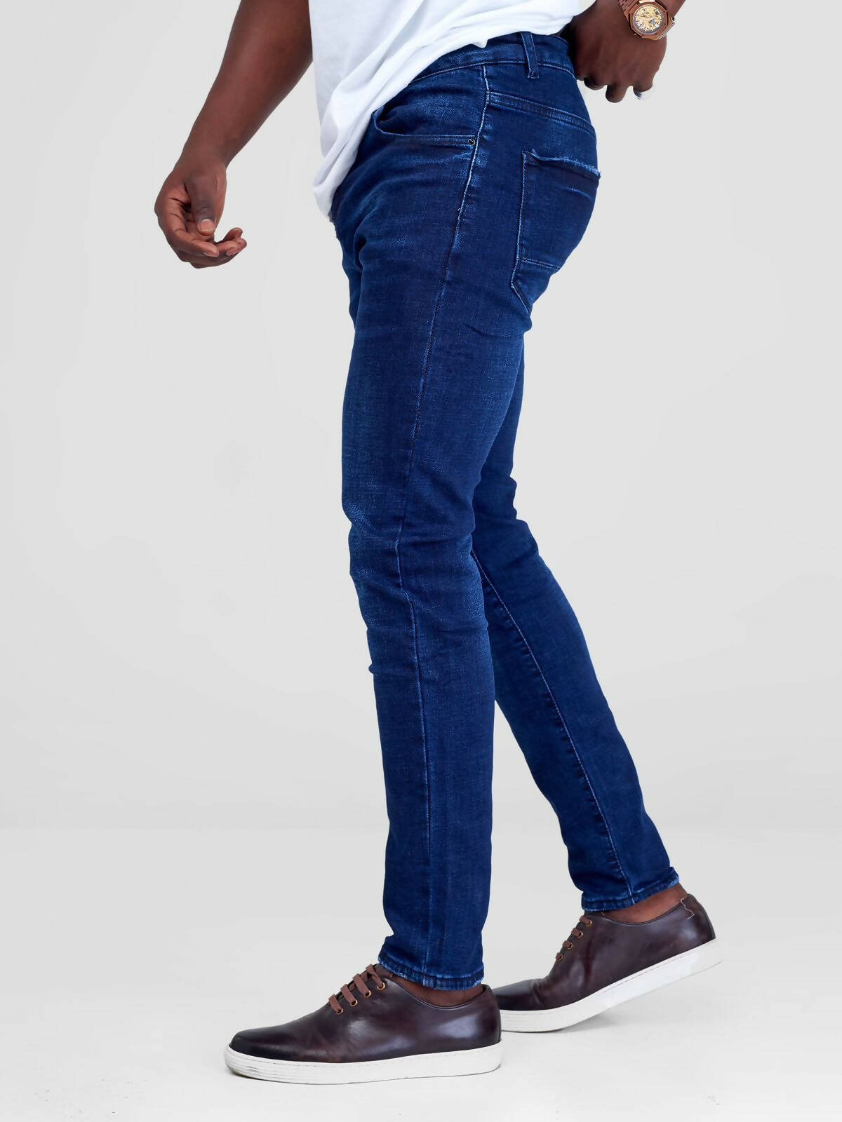Stylish Sisters Plain Men's Jeans - Blue - Shopzetu