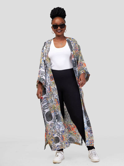 Fauza Design Floral Kimono and Short - Multicolored - Shopzetu