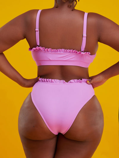 Beach Store Wave Highwaist Bikini - Light Pink - Shop Zetu Kenya