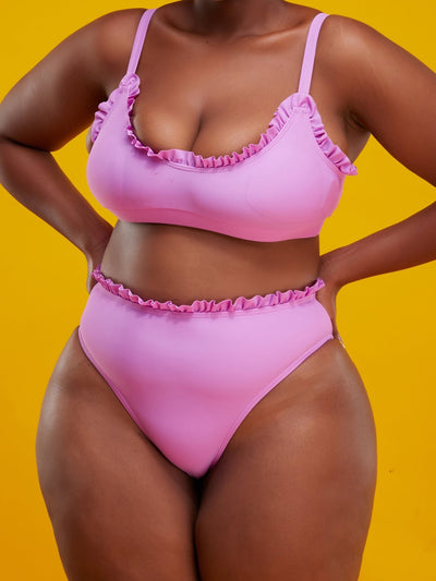 Beach Store Wave Highwaist Bikini - Light Pink - Shop Zetu Kenya