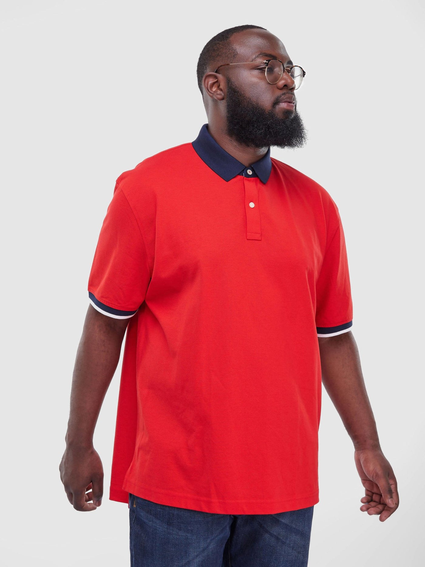 Big and Tall Tommy Hilfiger Polo - Red - Shop Zetu Kenya