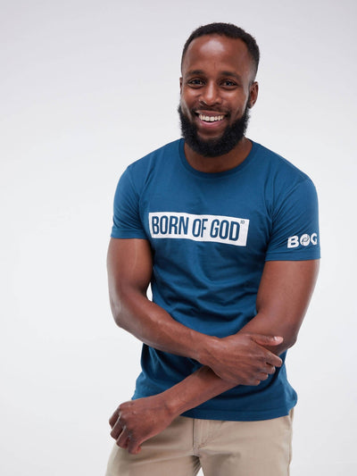 BOG One-stripe T-shirt - Heather Deep Teal - Shop Zetu Kenya