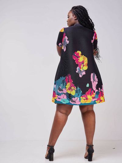 Bold N Chic Miyake Dress- Black - Shop Zetu Kenya