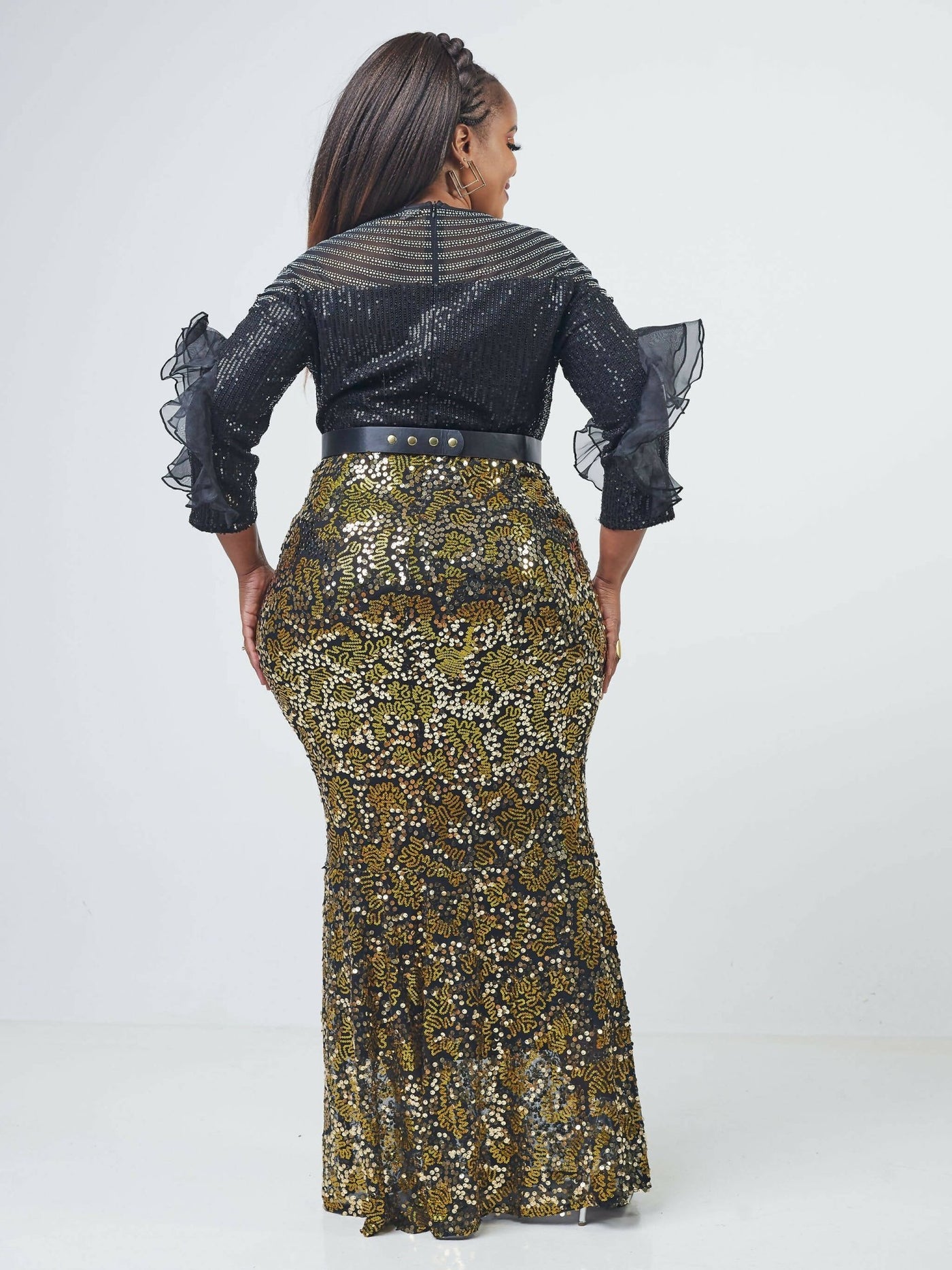 Bold N Chic Sequin Gown-Gold - Shop Zetu Kenya