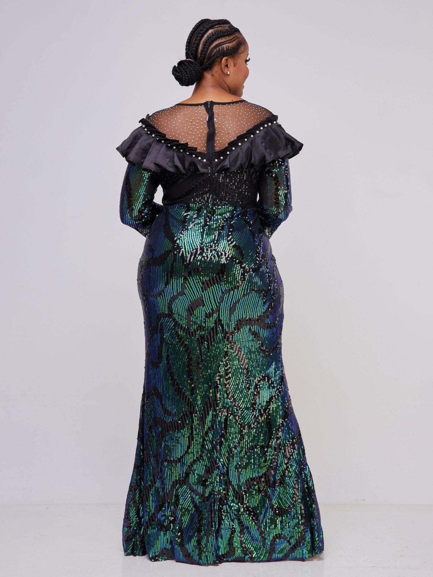 Bold N Chic Sequin Gown- Green - Shop Zetu Kenya