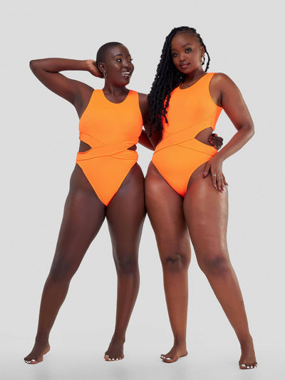 Shells Attic Swimwear Swimsuit - Orange - Shopzetu