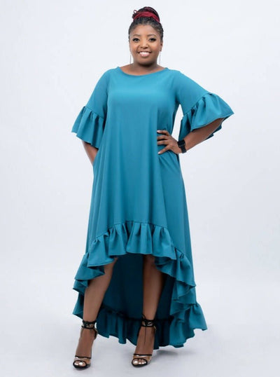Magali Designs Ayanda Dress - Turquoise - Shopzetu