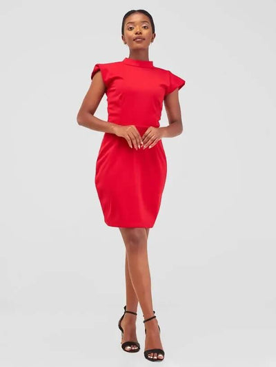 African Yuva Amar Dress - Red - Shopzetu