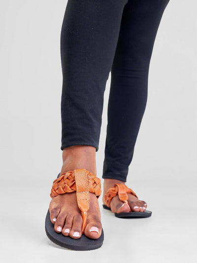 Biba Trends Collections Nirrah Braided Sandals - Brown / Black - Shopzetu