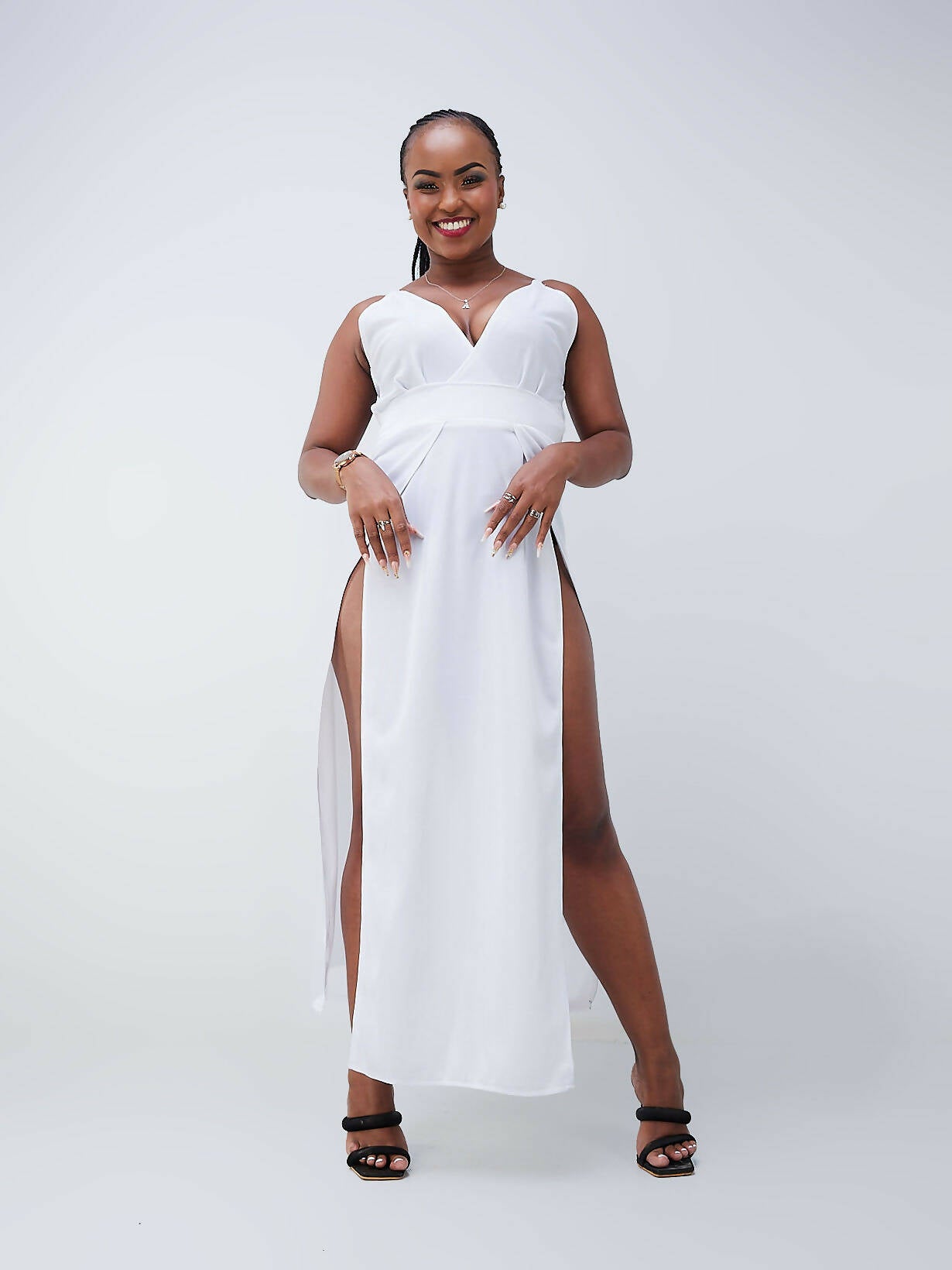 Da'joy Fashions Bond Girl Maxi Dress - White