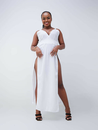 Da'joy Fashions Bond Girl Maxi Dress - White