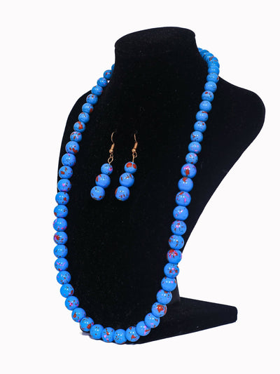 Klewisia Closet Shell Pearls Necklace Jewellery - Blue - Shopzetu