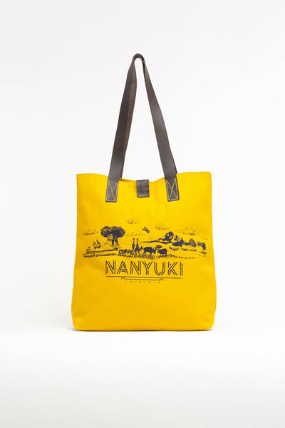 Eden Leather Nanyuki Canvas Tote Bag - Mustard - Shopzetu