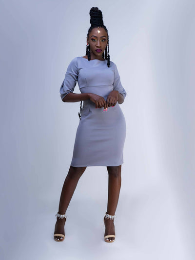 Elsie Glamour Cora Official Dress - Blush Grey - Shop Zetu Kenya