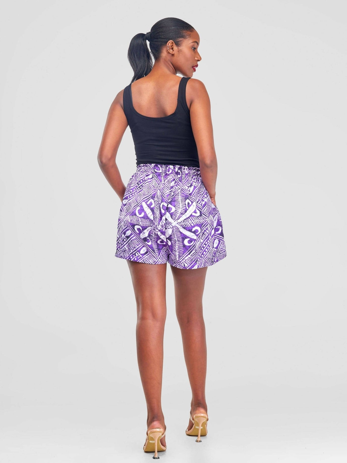 Zoe Qu'an Silk Shorts Only - Purple - Shopzetu