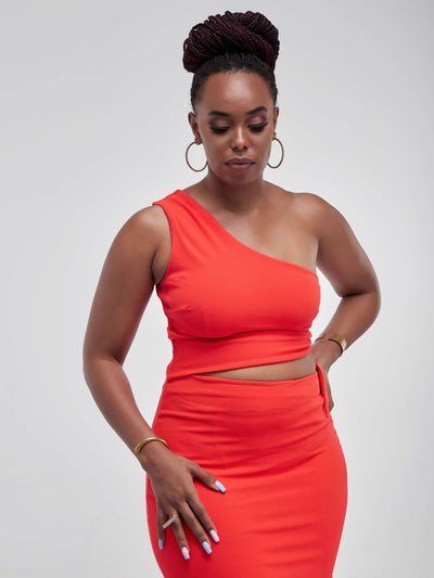 ForKeeps Orange Cut-out Mini Dress - Red - Shop Zetu Kenya