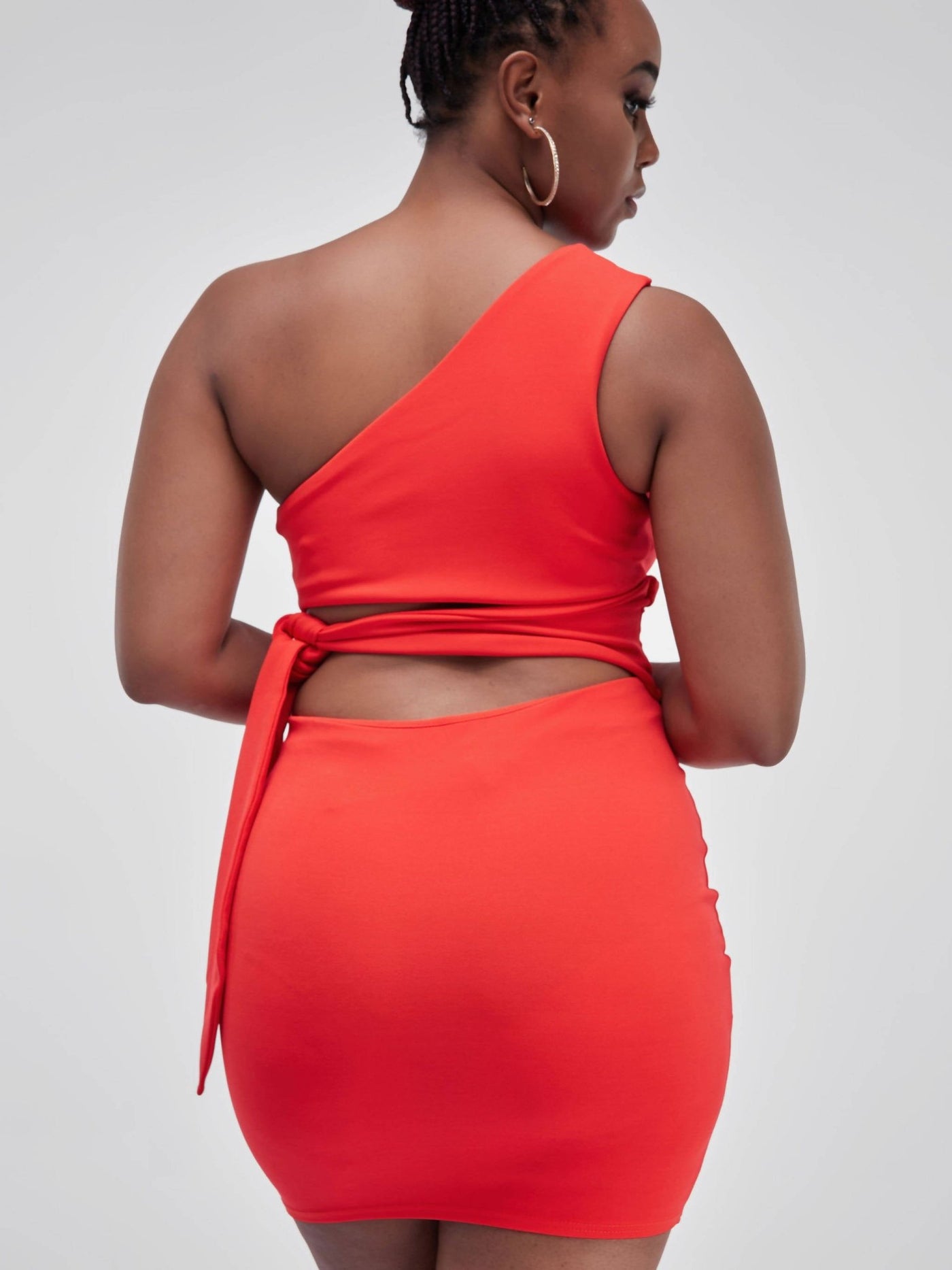 ForKeeps Orange Cut-out Mini Dress - Red - Shop Zetu Kenya
