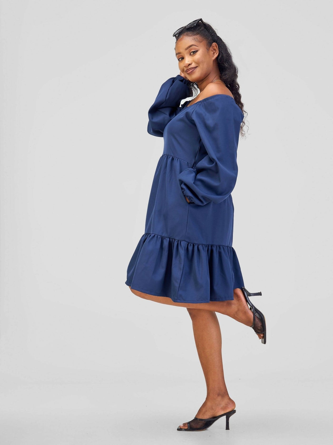 Steady Wear Natalie Dress - Navy Blue - Shopzetu