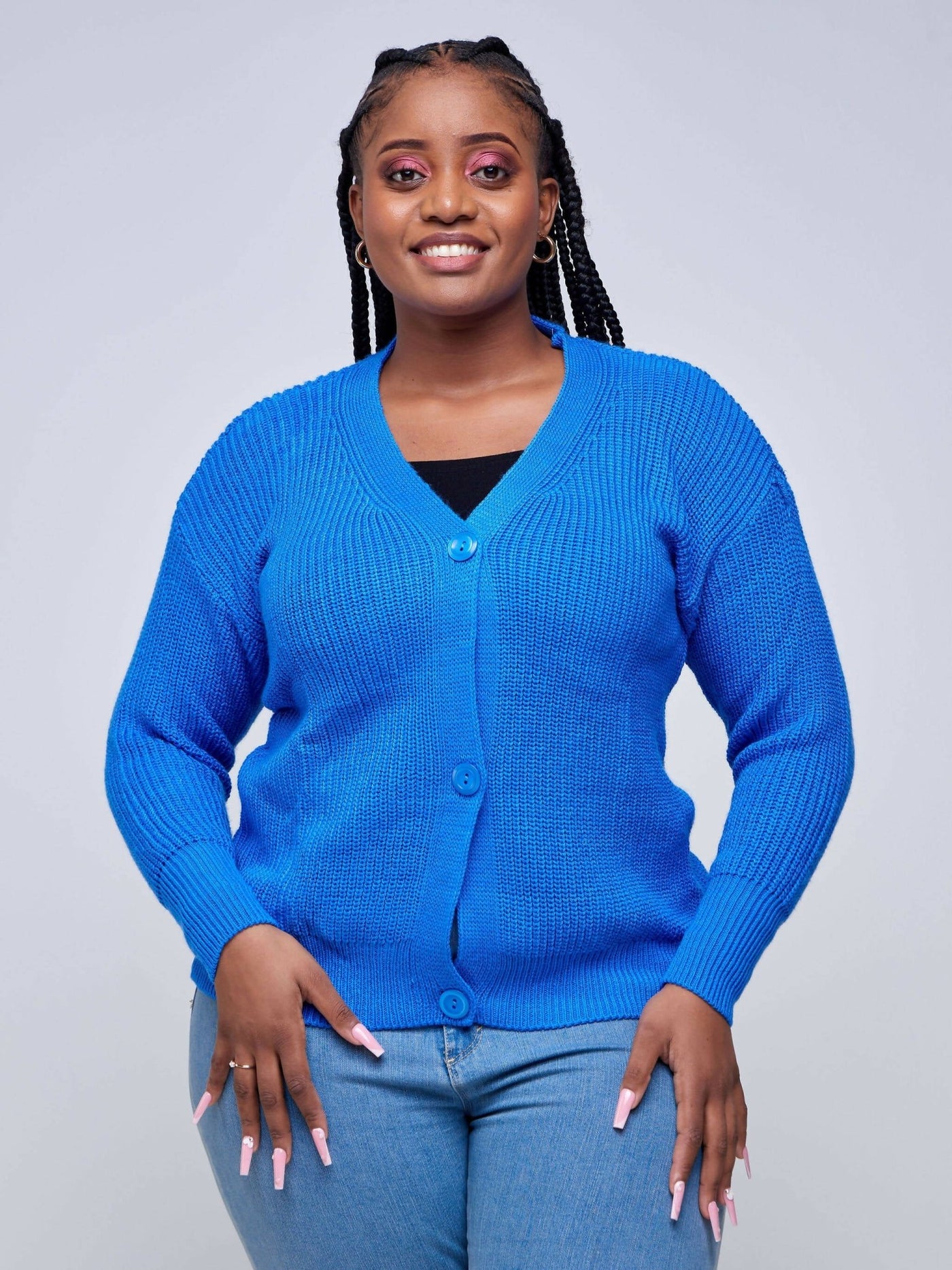 JMC Knit Sweater - Royal Blue - Shopzetu