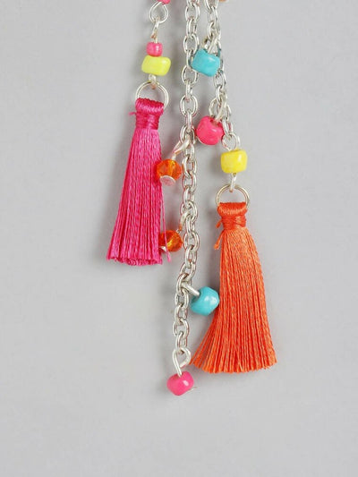 Slaks World Fashion Contemporary Drop Earrings - Orange / Pink - Shopzetu