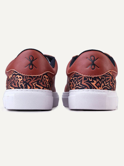Kali Sneakers: Premium Subtle Brown KK - Brown Leather - Shopzetu