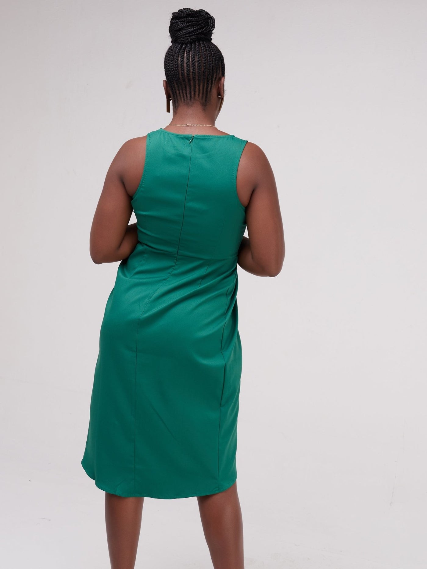 Hekaya Cold Shoulder Dress - Green - Shop Zetu Kenya