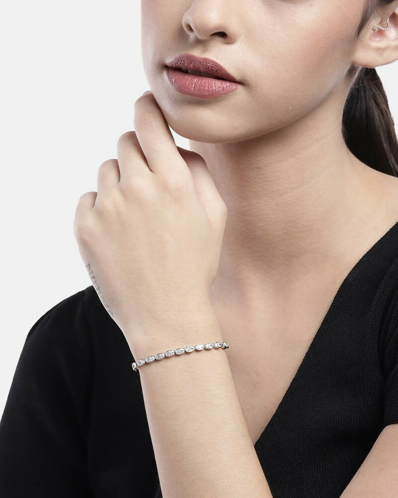 Slaks World Fashion Handcrafted Link Bracelet-Silver - Shopzetu