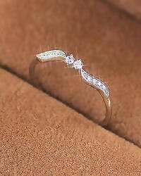 Slaks World Fashion Minimalistic Engagement Ring Size 6 - Silver