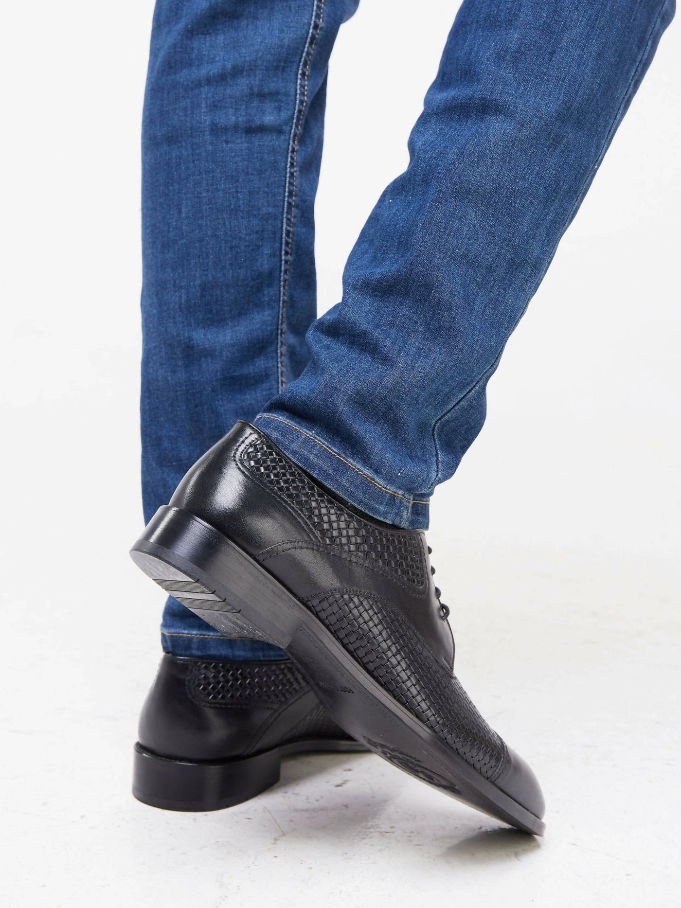 Foot Traffic Black Brick With Lace Mens Shoes - Black - Shopzetu